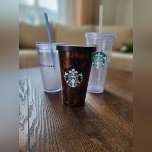 Starbucks cup Bundle of 3 Reusable Cups